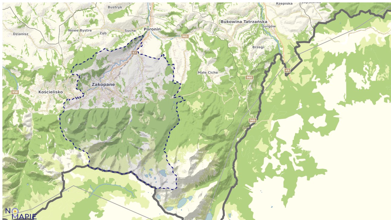 Mapa uzbrojenia terenu Zakopanego