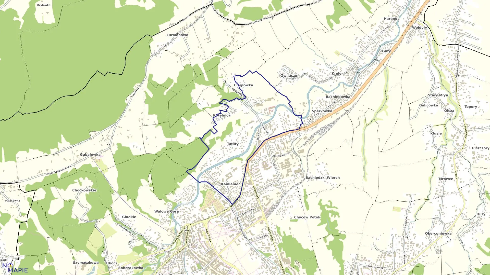 Mapa obrębu 003 w mieście Zakopane