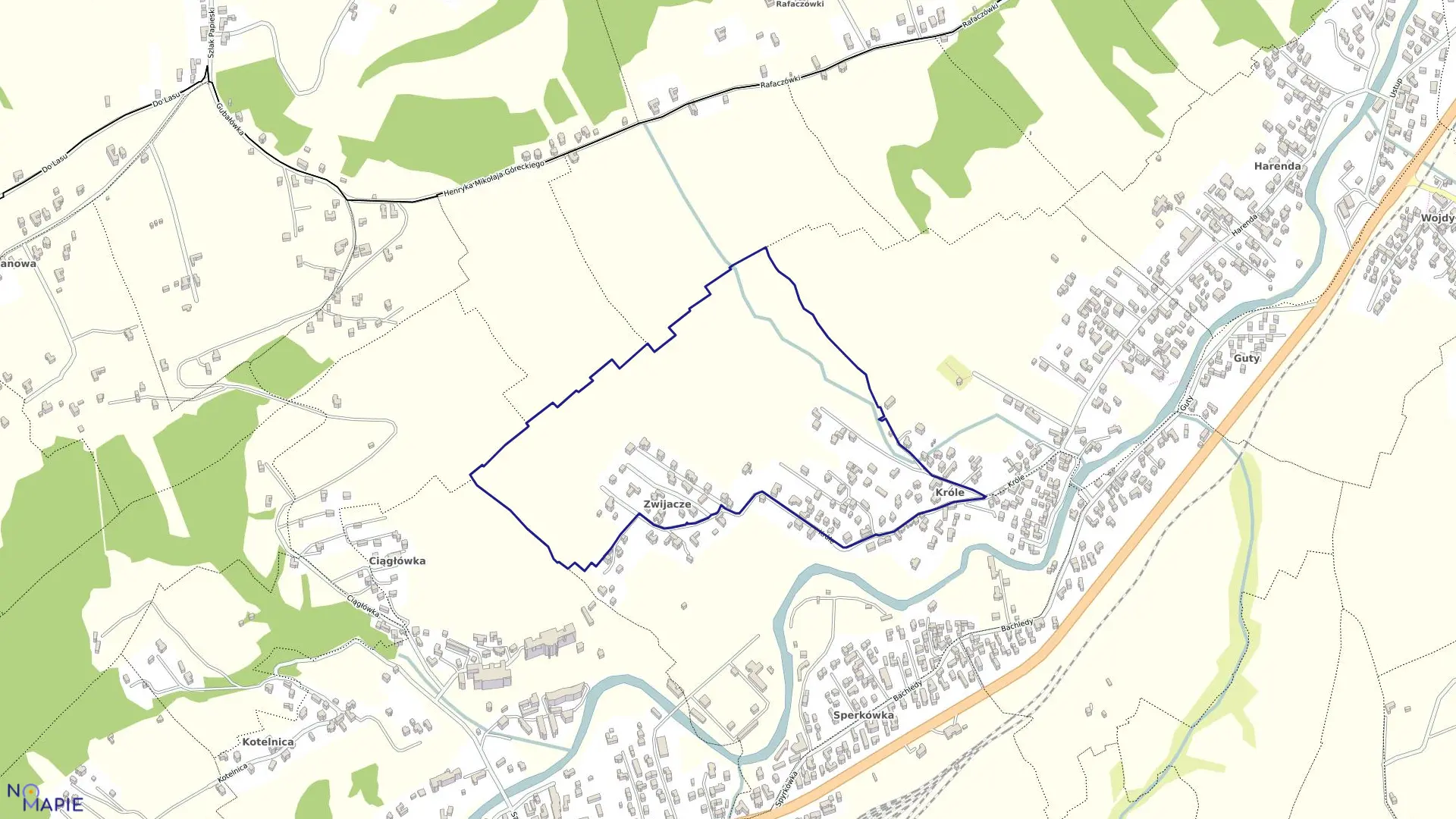 Mapa obrębu 031 w mieście Zakopane