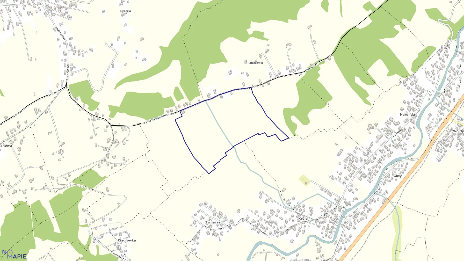 Mapa obrębu 041 w mieście Zakopane