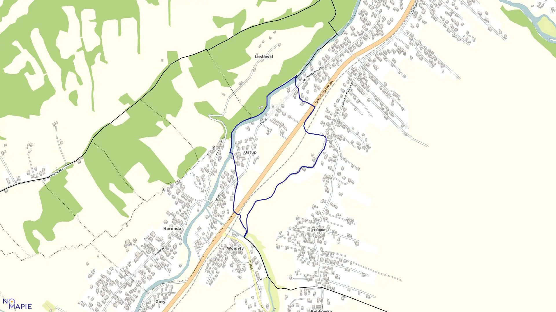 Mapa obrębu 047 w mieście Zakopane