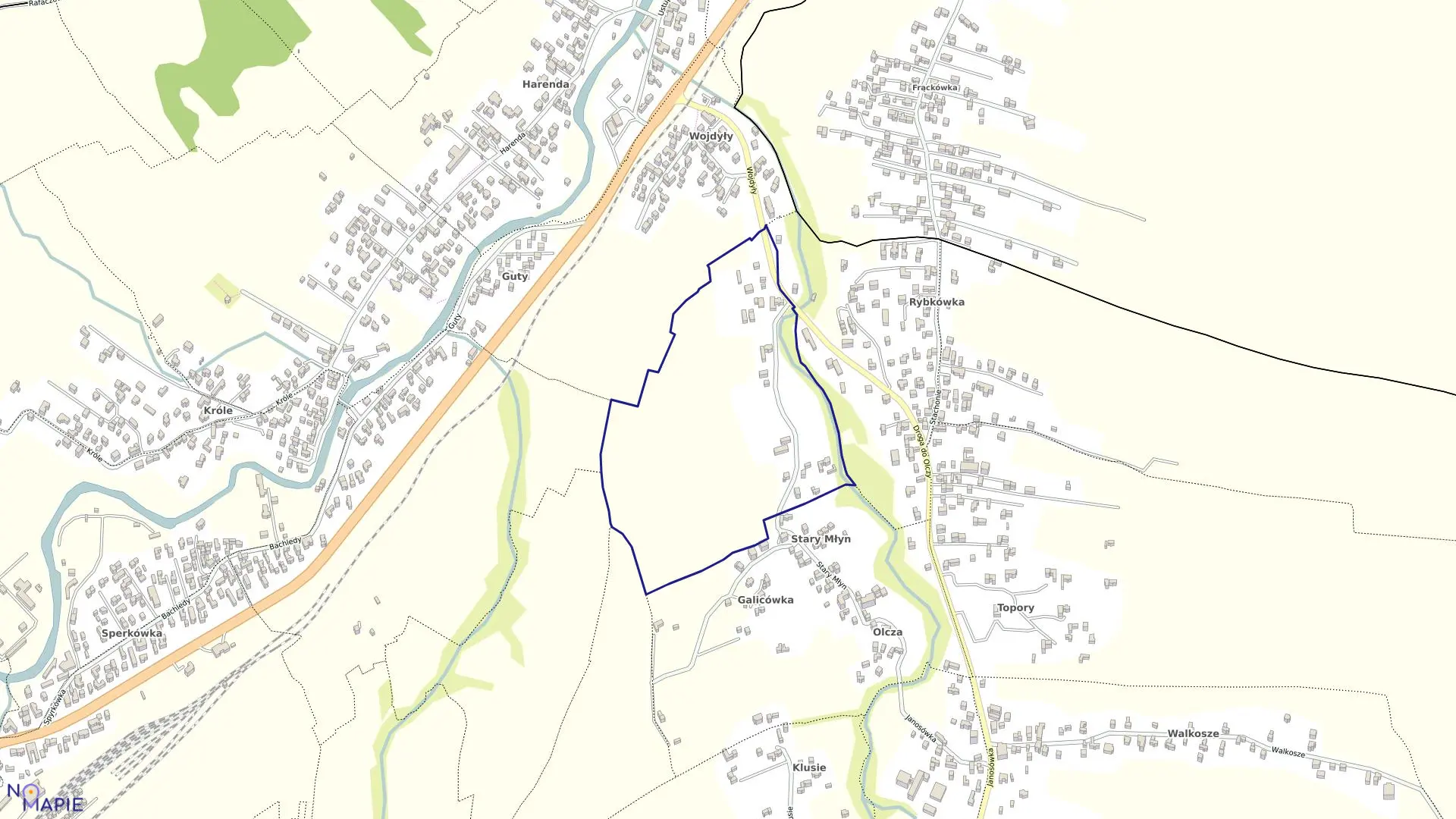 Mapa obrębu 050 w mieście Zakopane