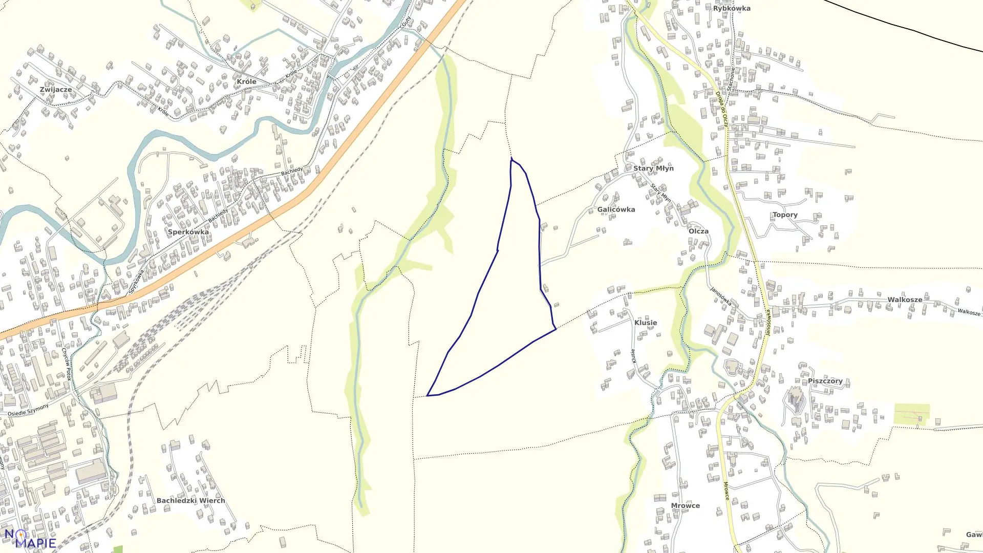 Mapa obrębu 069 w mieście Zakopane