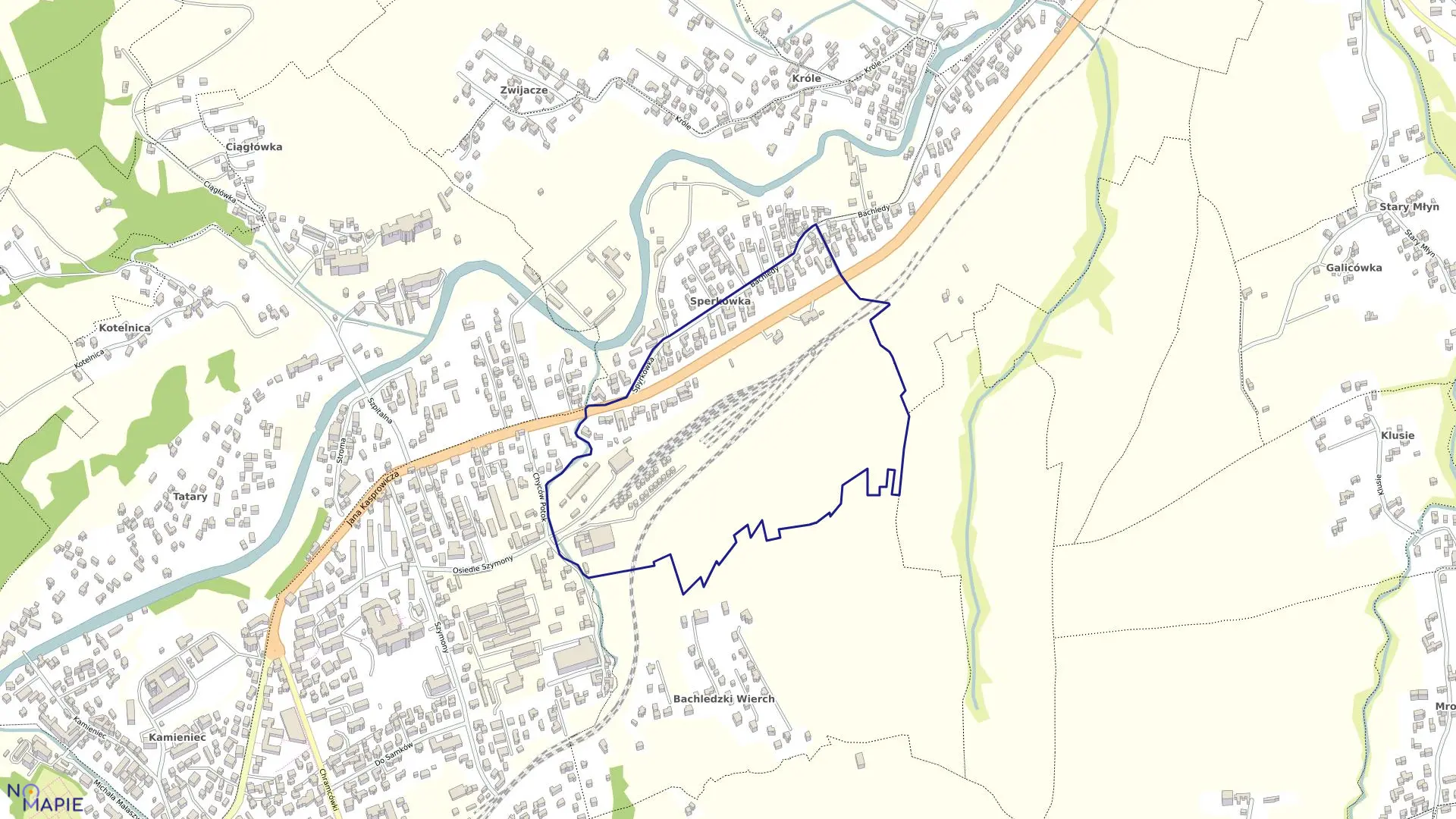 Mapa obrębu 081 w mieście Zakopane