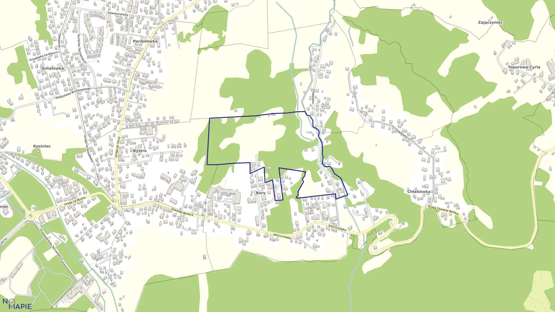 Mapa obrębu 146 w mieście Zakopane