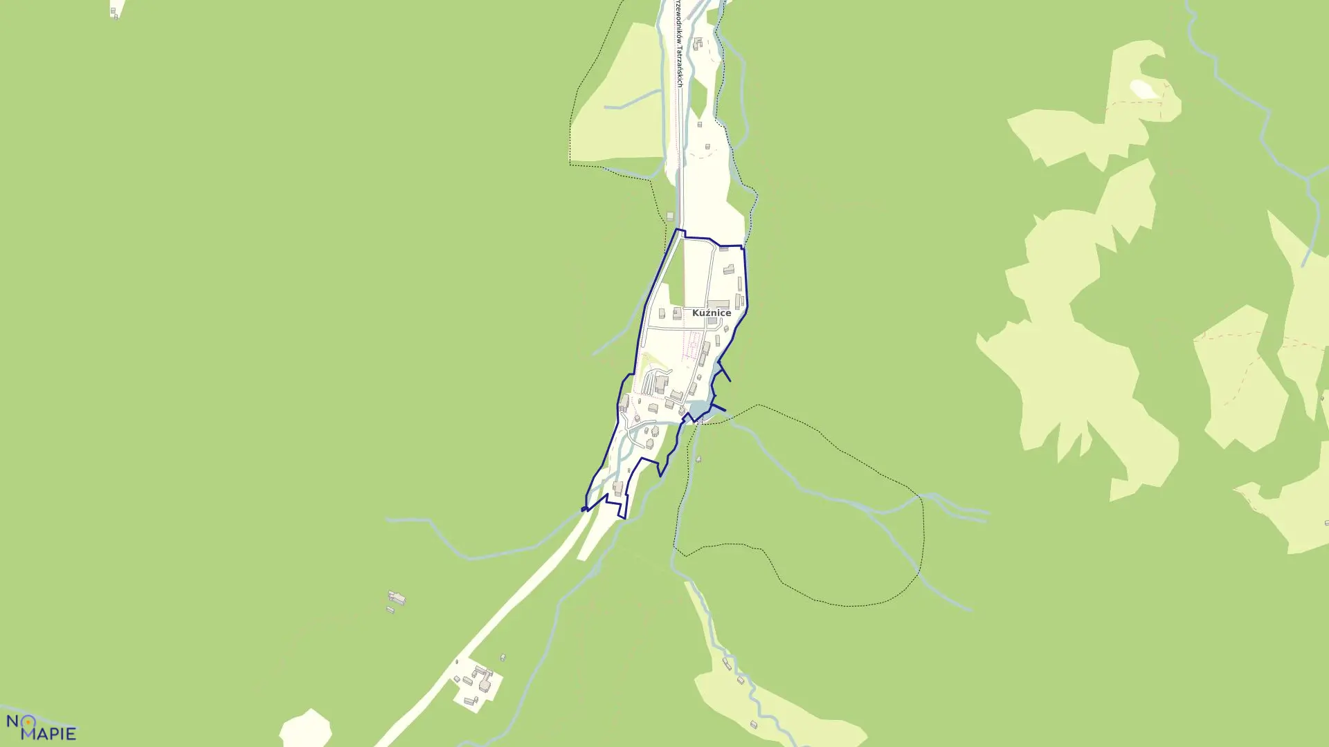 Mapa obrębu 170 w mieście Zakopane