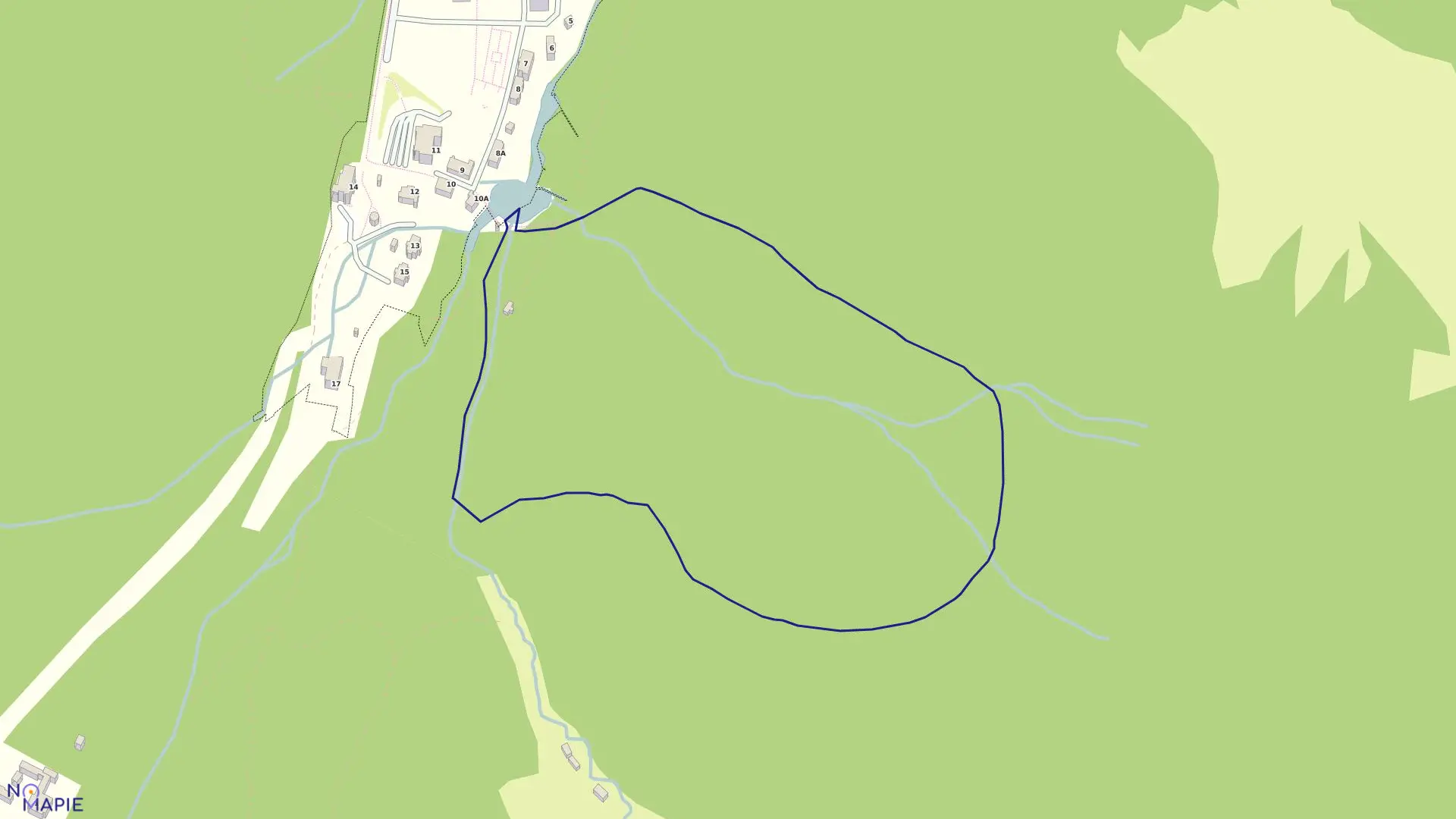 Mapa obrębu 171 w mieście Zakopane